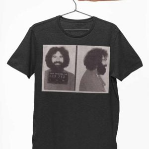 Jerry Garcia Mugshot T Shirt Grateful Dead Bob Weir
