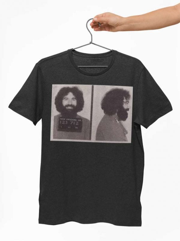 Jerry Garcia Mugshot T Shirt Grateful Dead Bob Weir