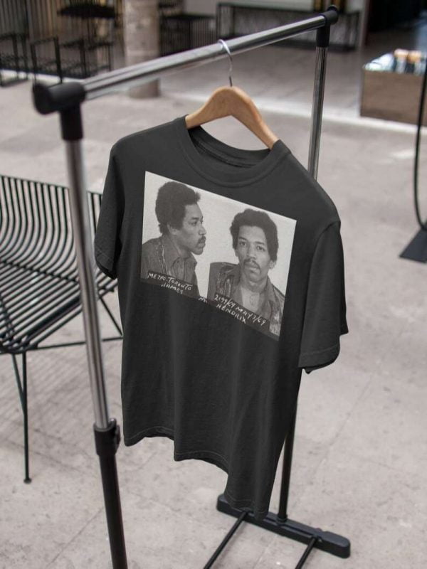 Jimi Hendrix Mugshot T Shirt Guitarist
