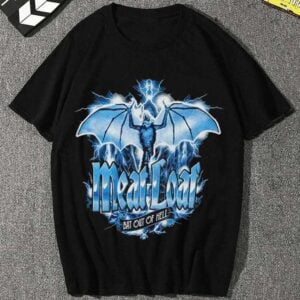 Meat Loaf Bat Out Of Hell Blue T Shirt