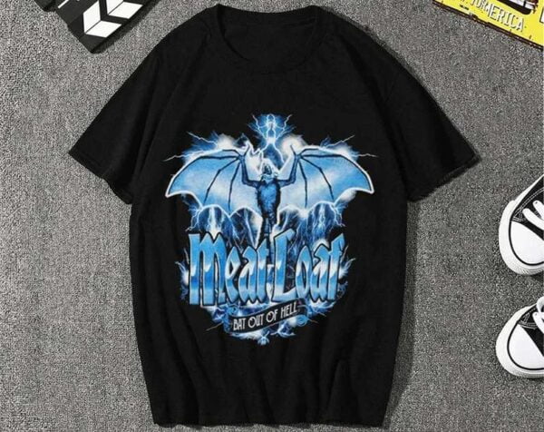 Meat Loaf Bat Out Of Hell Blue T Shirt