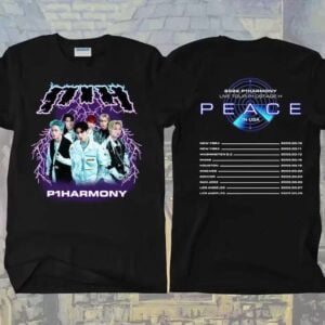 P1Harmony US Tour Dates T Shirt Peace Tour 2022