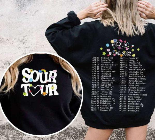 Sour Tour 2022 Sweatshirt T Shirt Olivia Rodrigo