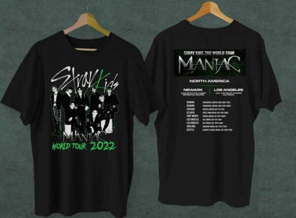 Stray Kids 2nd World Tour Maniac T Shirt Concert