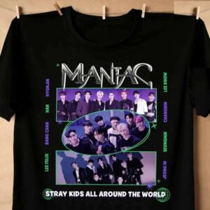 Stray Kids Maniac World Tour 2022 T Shirt Music Concert