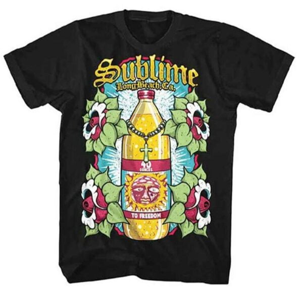 Sublime Rock Band T Shirt 40 Oz Bottle