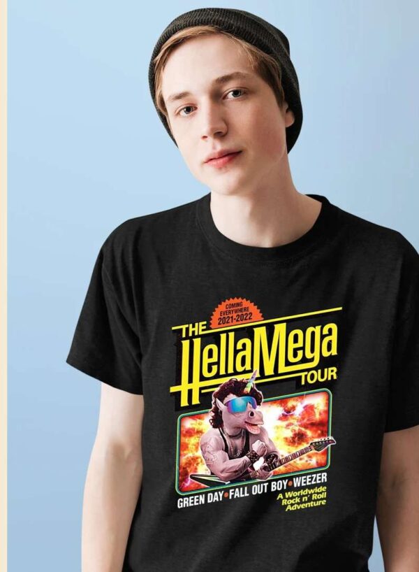 The Hella Mega World Tour 2021 Green Day T Shirt Fall out Boys