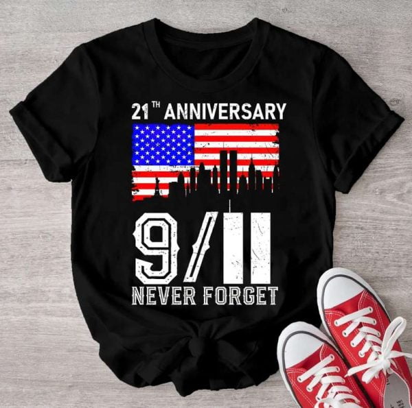 9 11 Anniversary T Shirt Never Forget