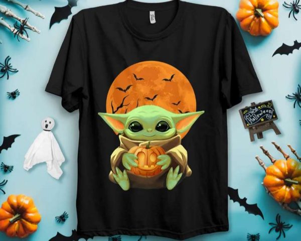Baby Yoda Halloween Pumpkin Star Wars T Shirt