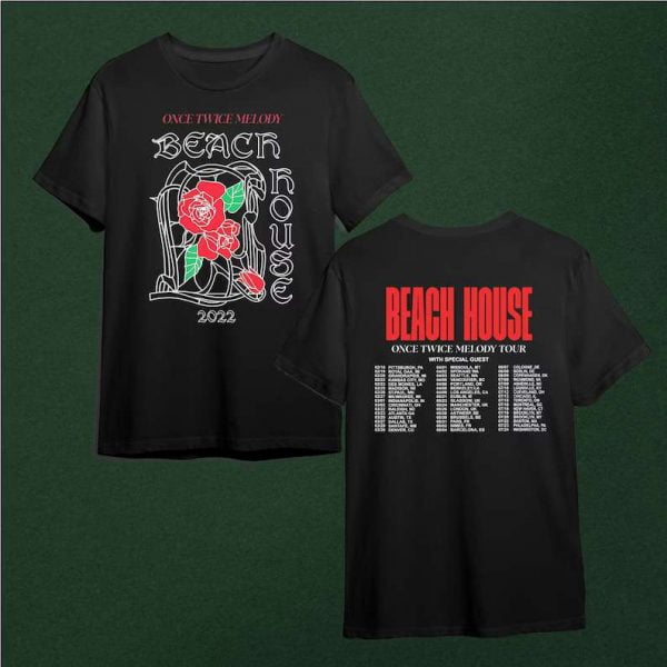 Beach House Once Twice Melody Tour 2022 Concert T Shirt