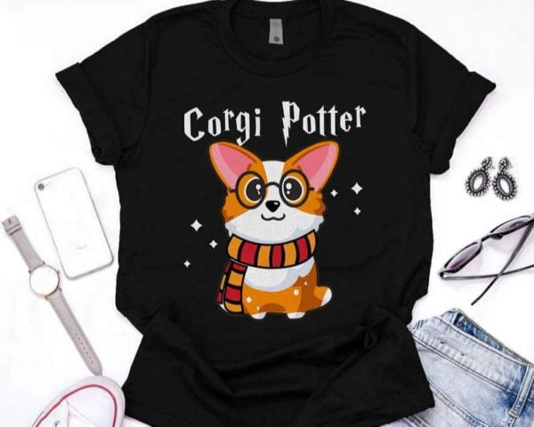 Corgi Potter T Shirt Gift For Birthday Harry Potter Lover