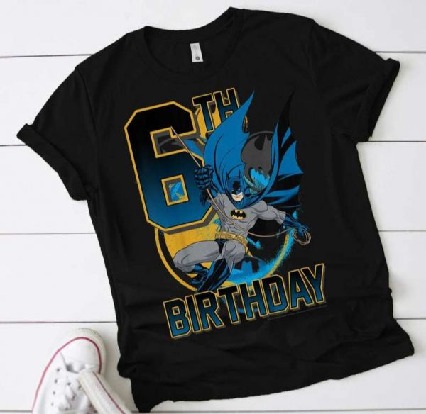 Dc Comics Batman Superhero 6th Birthday T Shirt