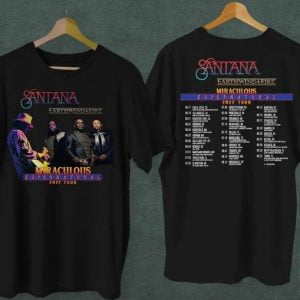 Santana Earth Wind Fire Miraculous Supernatural Tour 2022 T Shirt