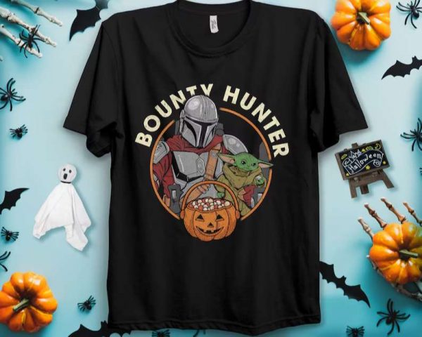 The Mandalorian Baby Yoda Halloween Bounty Hunter Star Wars T Shirt
