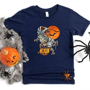 Dinosaur Halloween Mummy Pumpkin Halloween T Shirt