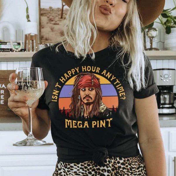 Isnt Happy Hour Anytime Mega Pint Johnny Depp T Shirt
