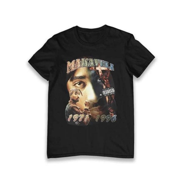 Makaveli 2Pac Rapper Vintage 1971 1996 Music T Shirt