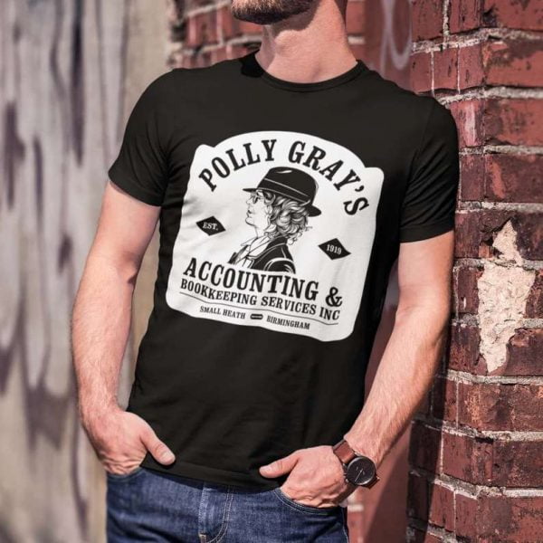 Polly Grays Accounting Bookkeeping Services Peaky Accountant T Shirt