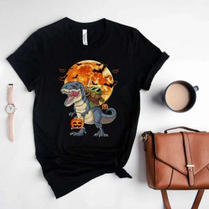 Baby Yoda and T Rex Star Wars Halloween T Shirt