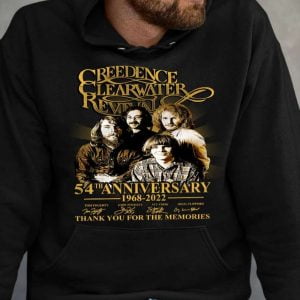 Creedence Clearwater Revival Rock Band 54th Anniversary Signatures T Shirt