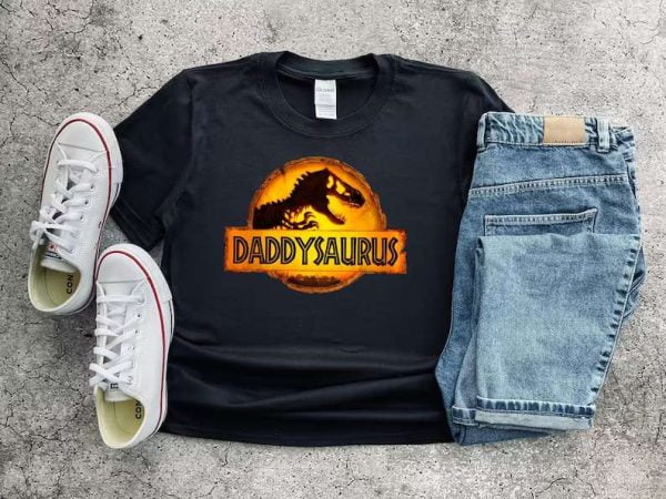 Daddysaurus Dinosaur Dad Unisex T Shirt