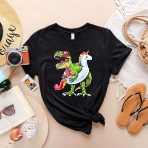 Dinosaur Unicorn Pool Party T Rex Unisex T Shirt