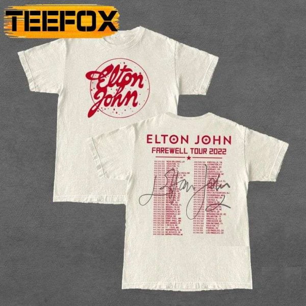 Elton John Farewell Tour 2022 Music Singer T Shirt