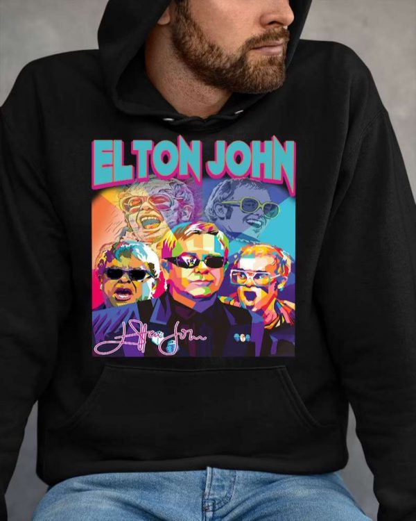 Elton John Singer Signature T Shirt For Men And Women