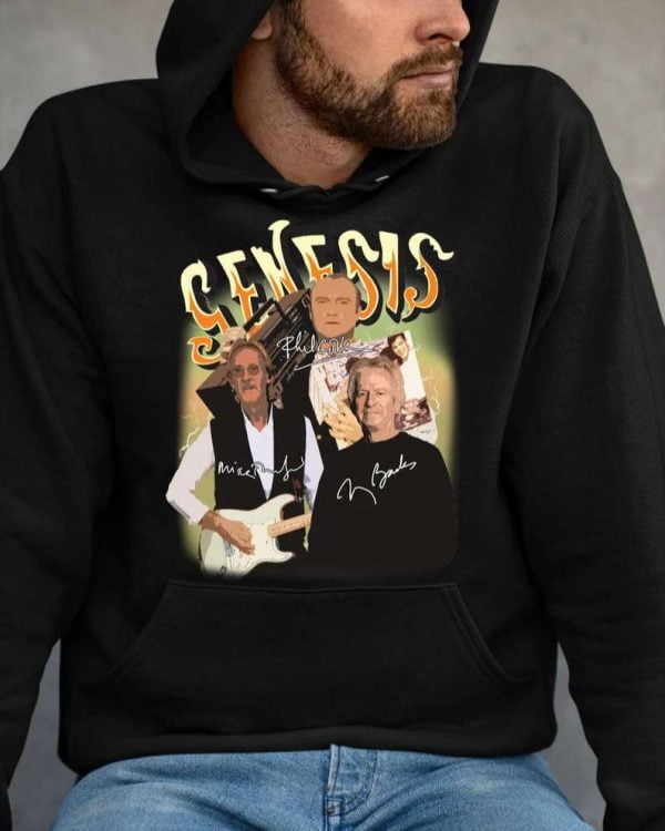 Genesis Rock Band Signatures T Shirt For Men And Women