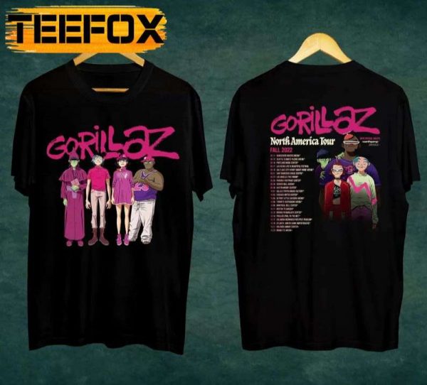 Gorillaz North America Fall Tour 2022 Unisex T Shirt