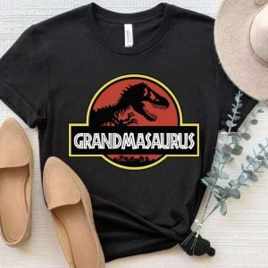 Grandma Saurus Grandma Dinosaur Custom Family Unisex T Shirt