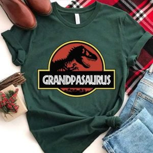 Grandpa Saurus Grandpa Dinosaur Custom Family Unisex T Shirt