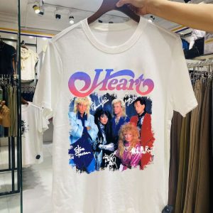 Heart Rock Band Retro Style Unisex T Shirt