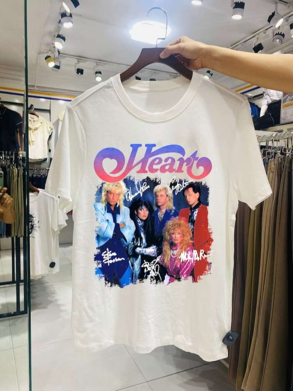 Heart Rock Band Retro Style Unisex T Shirt