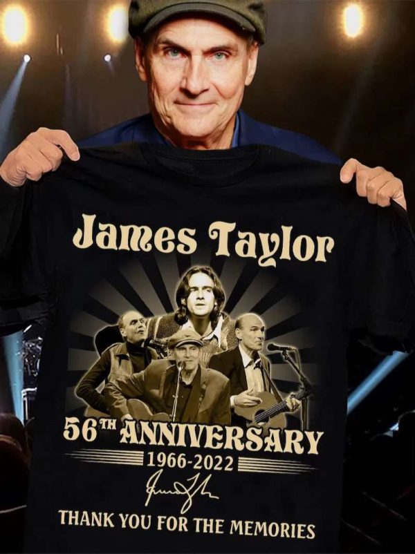 James Taylor 56th Anniversary 1966 2022 Signatures Thank You For The Memories T Shirt