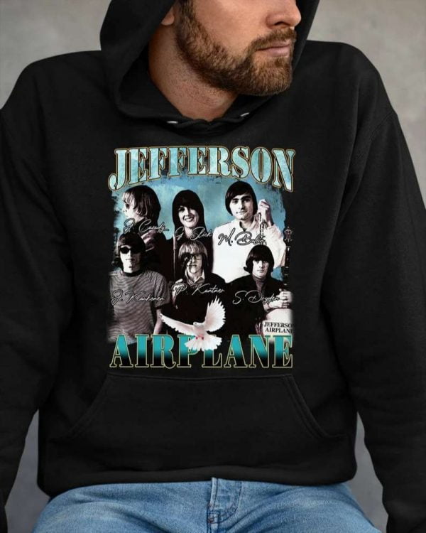 Jefferson Airplane Rock Band Signatures T Shirt For Men And Women