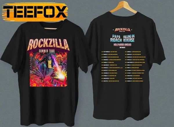 Rockzilla 2022 Summer Tour Falling In Reverse Papa Roach T Shirt