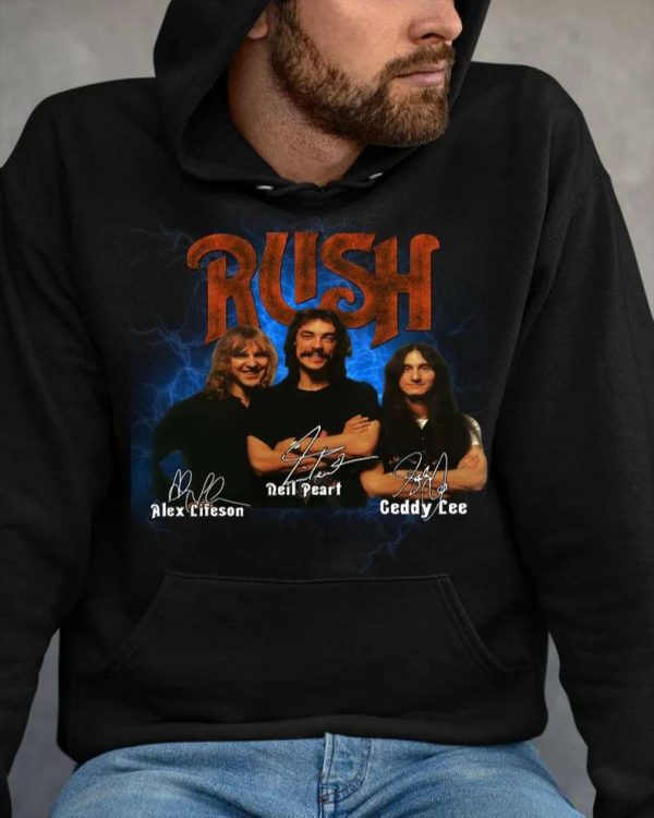 Rush Rock Band Signatures T Shirt For Men And Women