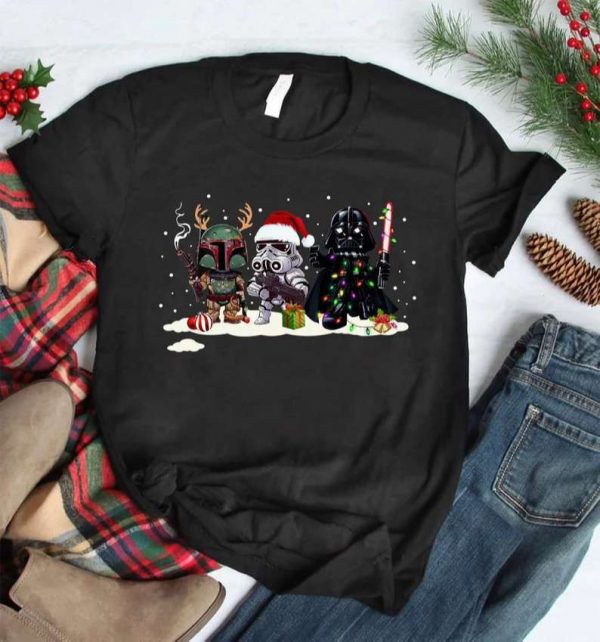 Star Wars Christmas Storm Trooper Darth Vader Reindeer Unisex T Shirt