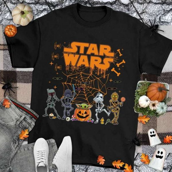 Star Wars Characters Skeleton Halloween Unisex T Shirt