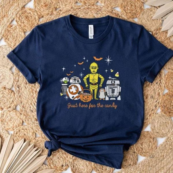 Star Wars R2 D2 Halloween Just Here For Candy Unisex T Shirt