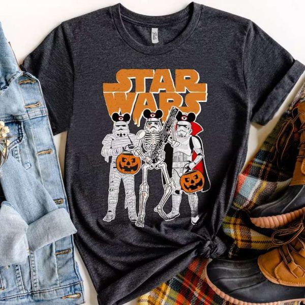 Star Wars Stormtrooper Skeleton Costume Mickey Ears Halloween Unisex T Shirt