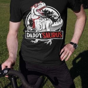 T Rex Dinosaur Daddy Saurus Unisex T Shirt