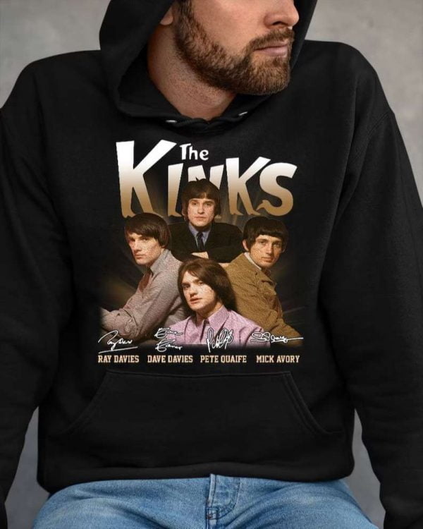 The Kinks Rock Band Signatures T Shirt For Men And Women