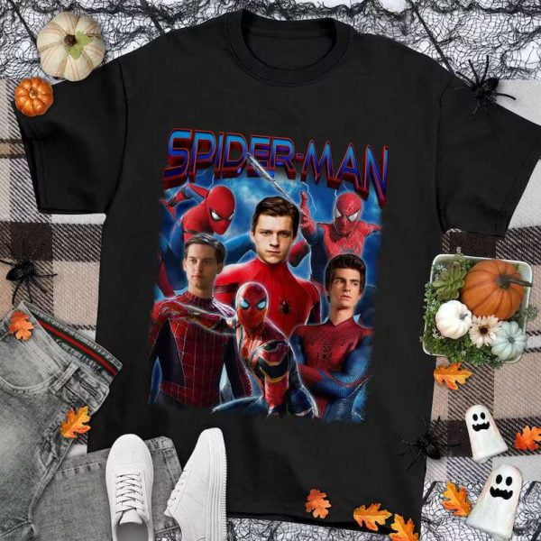 Three Spiderman Avengers Superhero Unisex T Shirt