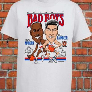Detroit Pistons Caricature Rick Mahorn Bill Laimbeer Bad Boy T Shirt