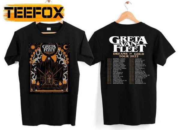 Greta Van Fleet Rock Band Dream In Gold Tour Concert 2022 Unisex T Shirt