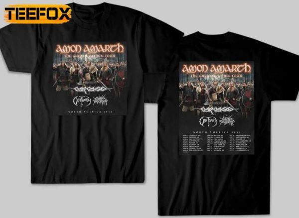 Amon Amarth The Great Heathen NAmerica 2022 Tour T Shirt