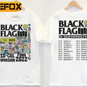 Black Flag The So Cal Punk Invasion Tour T Shirt