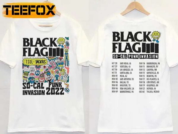 Black Flag The So Cal Punk Invasion Tour T Shirt
